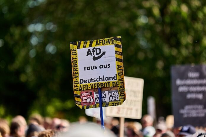 Demonstration AfD-Verbot Jetzt auf dem Platz des 18. März in Berlin